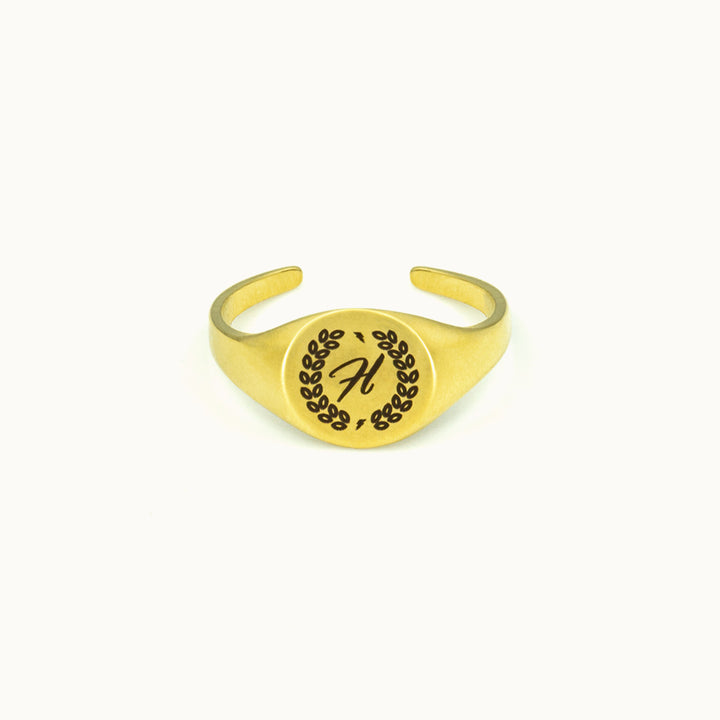 Anello Signet H Regolabile