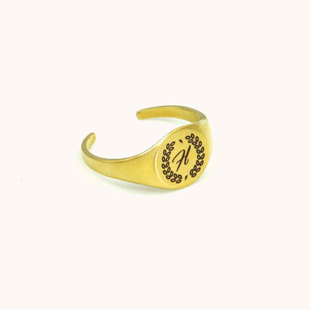 Anello Signet H Regolabile
