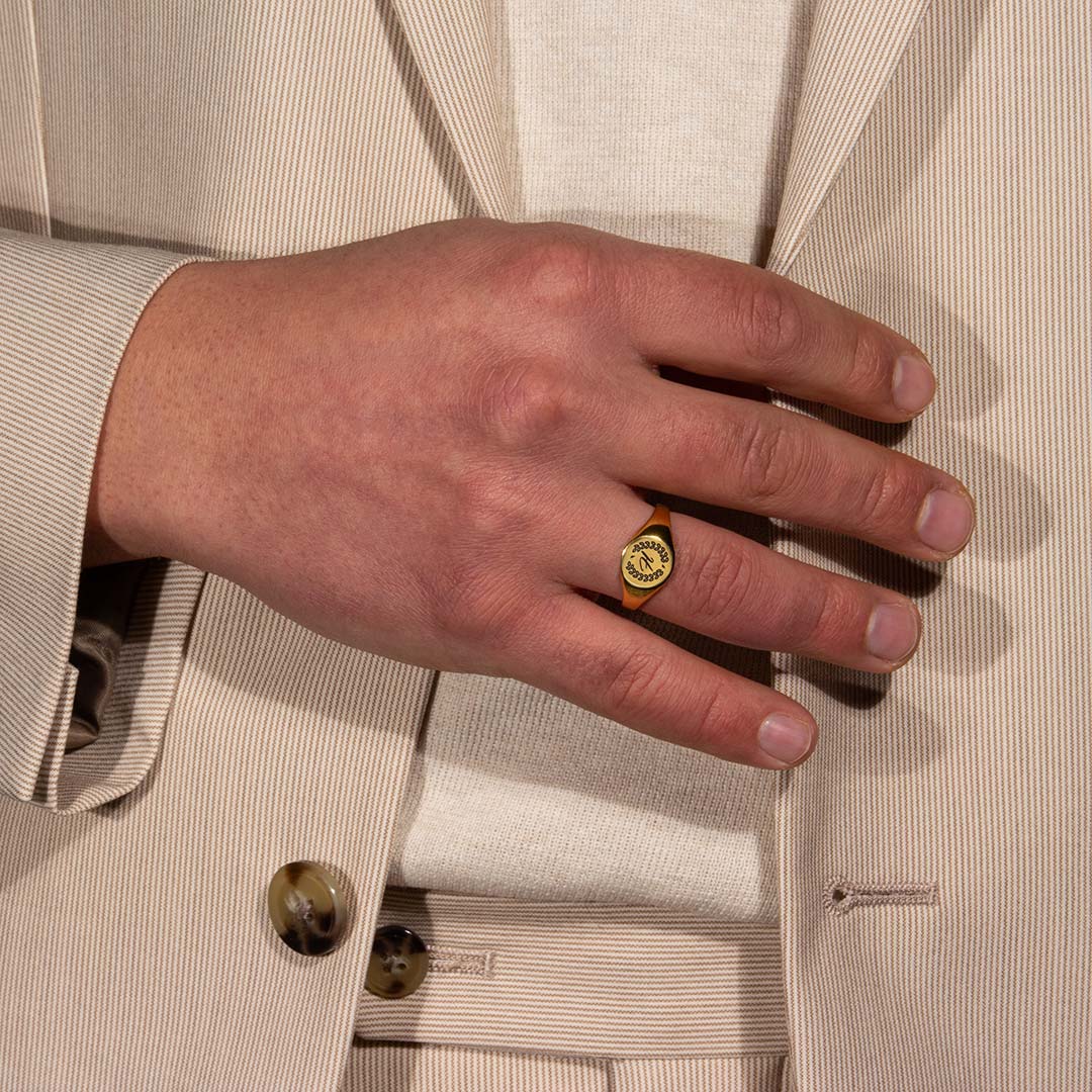 Anello Signet H Regolabile